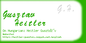 gusztav heitler business card